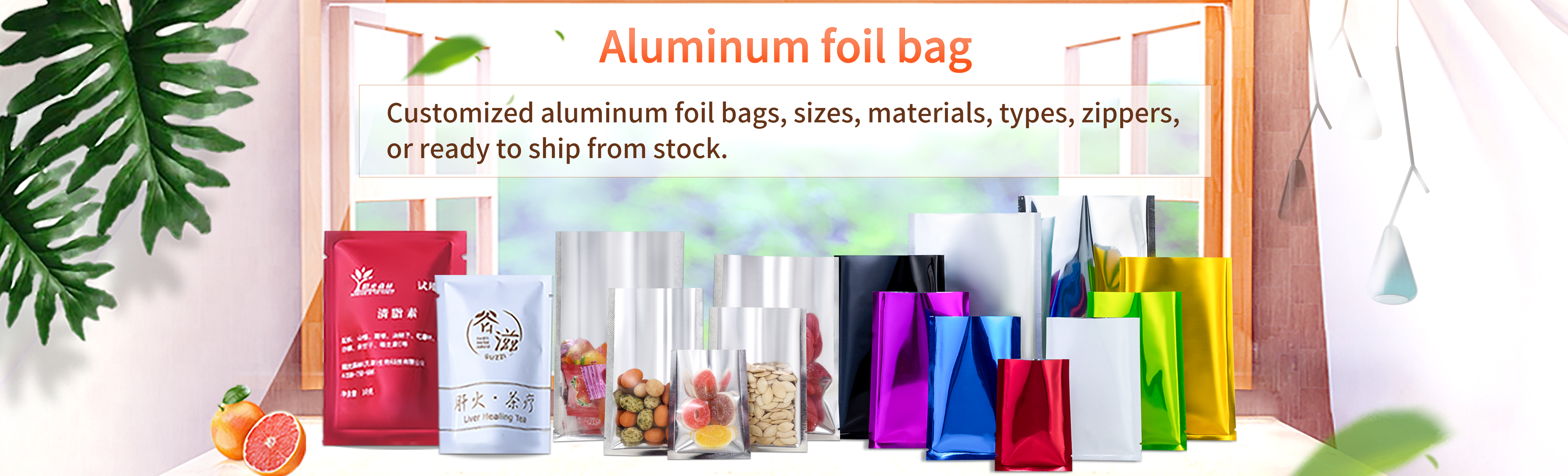 Three-side sealed aluminum foil bag poster